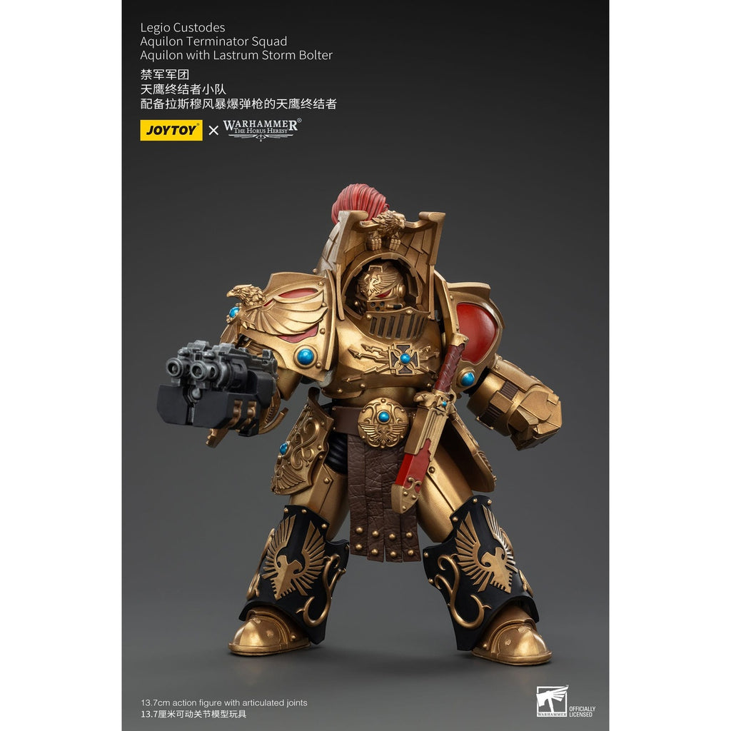Productafbeelding Warhammer The Horus Heresy actiefiguur 1/18 Legio Custodes Aquilon Terminator Squad Aquilon met Lastrum Storm Bolter 14