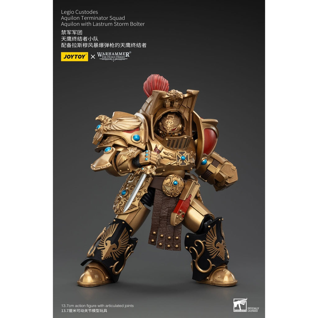 Productafbeelding Warhammer The Horus Heresy actiefiguur 1/18 Legio Custodes Aquilon Terminator Squad Aquilon met Lastrum Storm Bolter 14