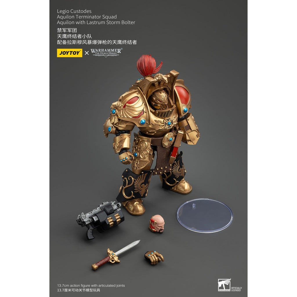 Productafbeelding Warhammer The Horus Heresy actiefiguur 1/18 Legio Custodes Aquilon Terminator Squad Aquilon met Lastrum Storm Bolter 14