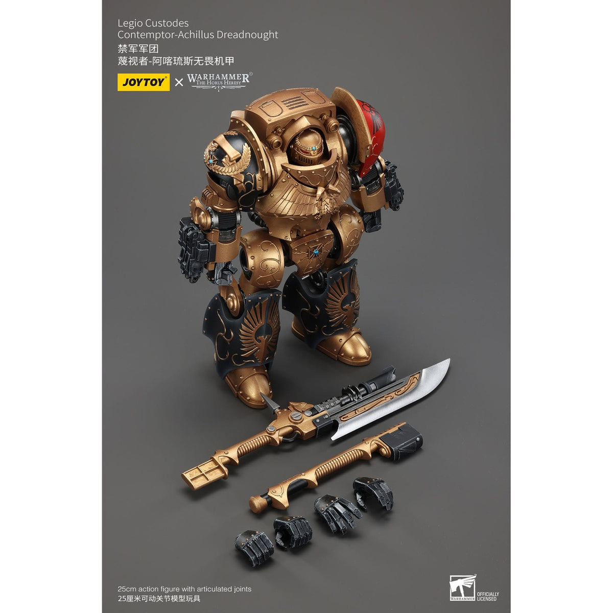 Productafbeelding Warhammer The Horus Heresy actiefiguur Legio Custodes Contemptor-Achillus Dreadnought 25 cm