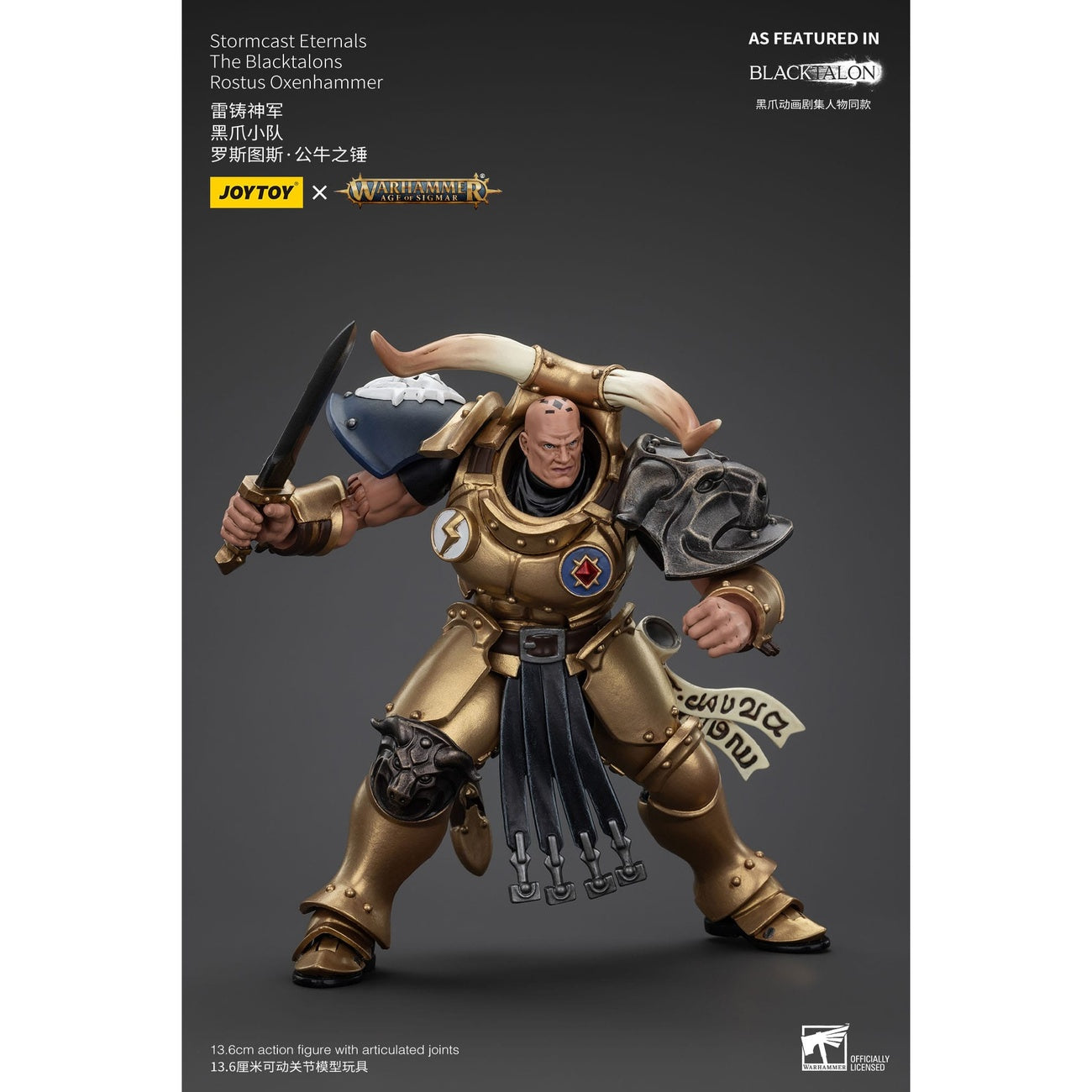 Productafbeelding Warhammer Age of Sigmar Actiefiguur Stormcast Eternals The Blacktalons Rostus Oxen Hammer 20 cm
