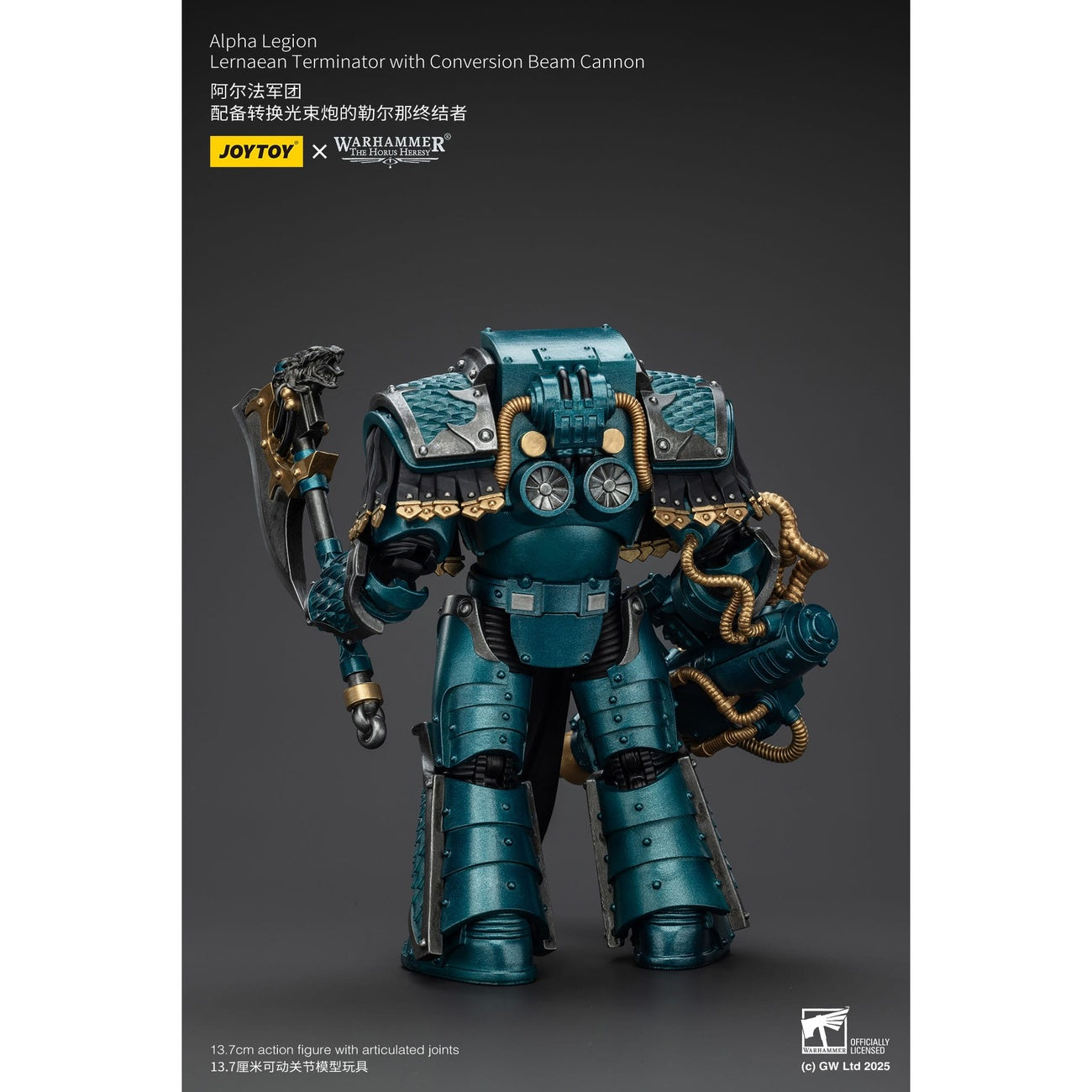 Productafbeelding Warhammer The Horus Heresy actiefiguur Alpha Legion Lernaean Terminator met Conversion Beam Cannon 20 cm