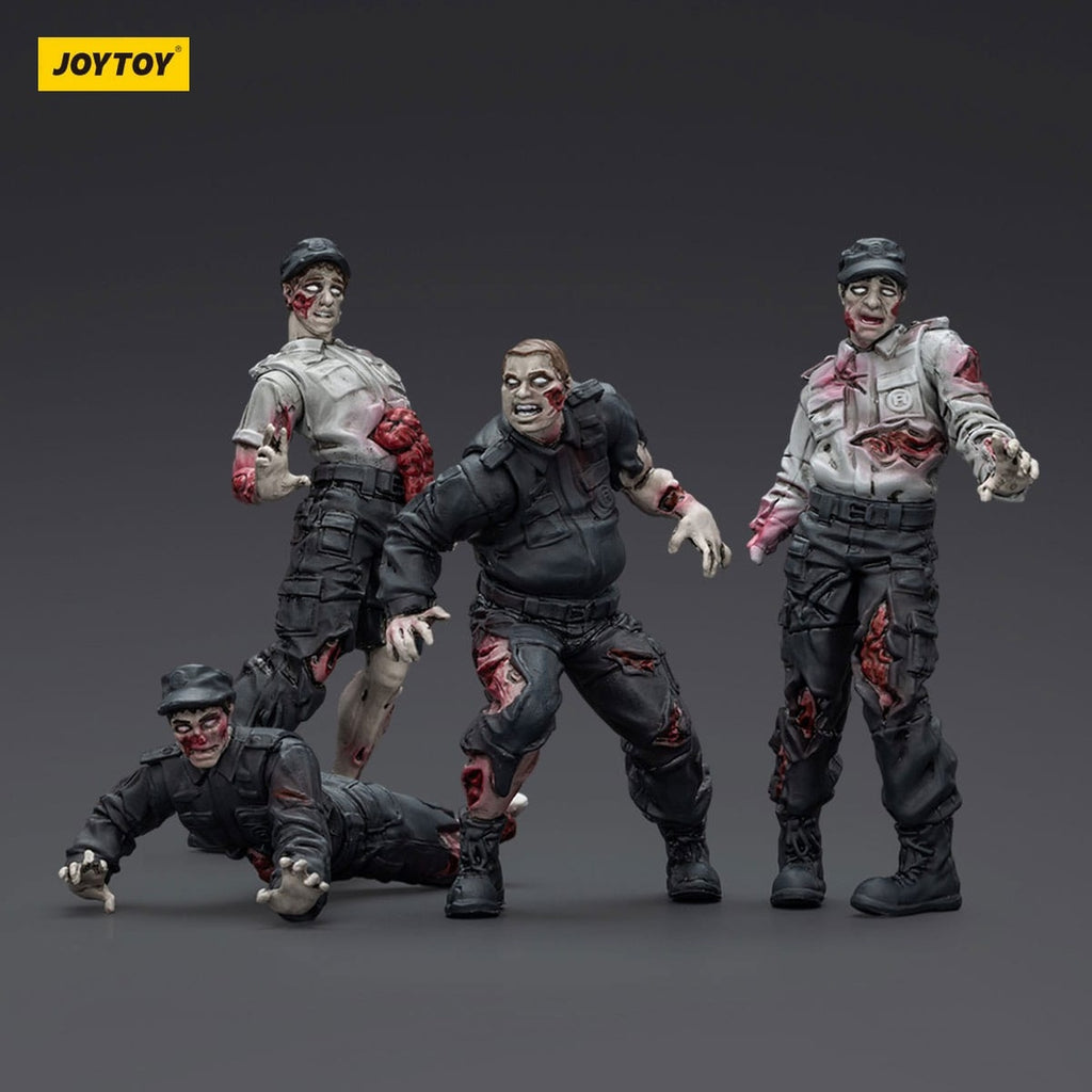 Productafbeelding Zombie Dark Source Actiefiguren 4-pack Security Guards 8 cm