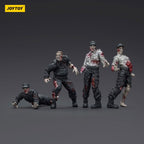 Productafbeelding Zombie Dark Source Actiefiguren 4-pack Security Guards 8 cm