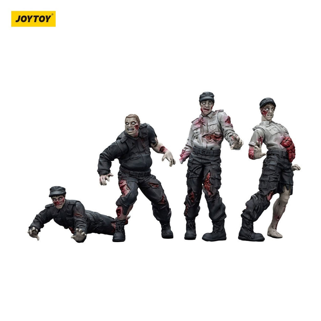 Productafbeelding Zombie Dark Source Actiefiguren 4-pack Security Guards 8 cm