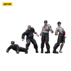 Productafbeelding Zombie Dark Source Actiefiguren 4-pack Security Guards 8 cm