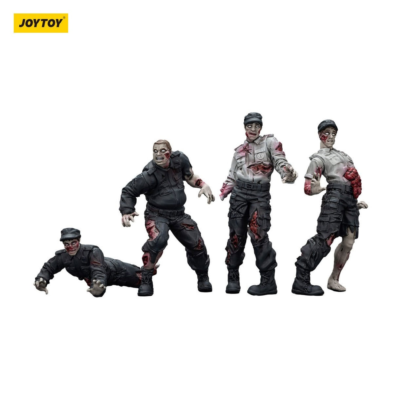 Productafbeelding Zombie Dark Source Actiefiguren 4-pack Security Guards 8 cm
