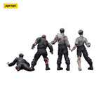 Productafbeelding Zombie Dark Source Actiefiguren 4-pack Security Guards 8 cm