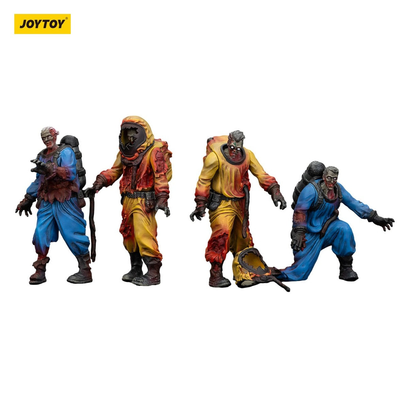 Productafbeelding Zombie Dark Source Actiefiguren 4-Pack Biochemical Lab Team 8 cm