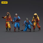 Productafbeelding Zombie Dark Source Actiefiguren 4-Pack Biochemical Lab Team 8 cm