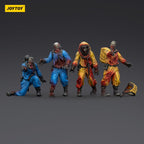 Productafbeelding Zombie Dark Source Actiefiguren 4-Pack Biochemical Lab Team 8 cm