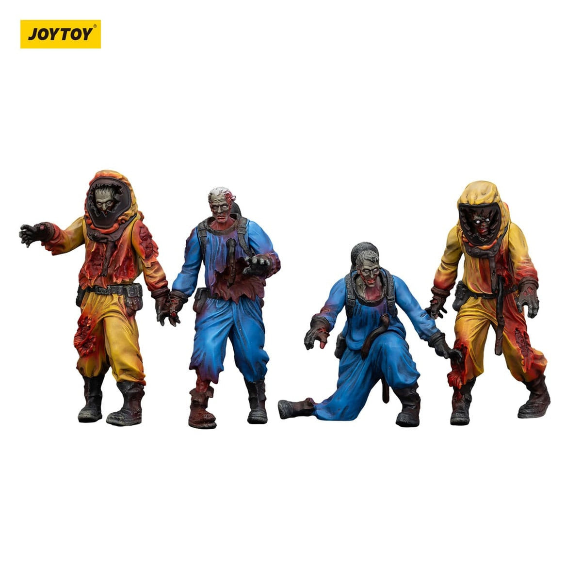 Productafbeelding Zombie Dark Source Actiefiguren 4-Pack Biochemical Lab Team 8 cm