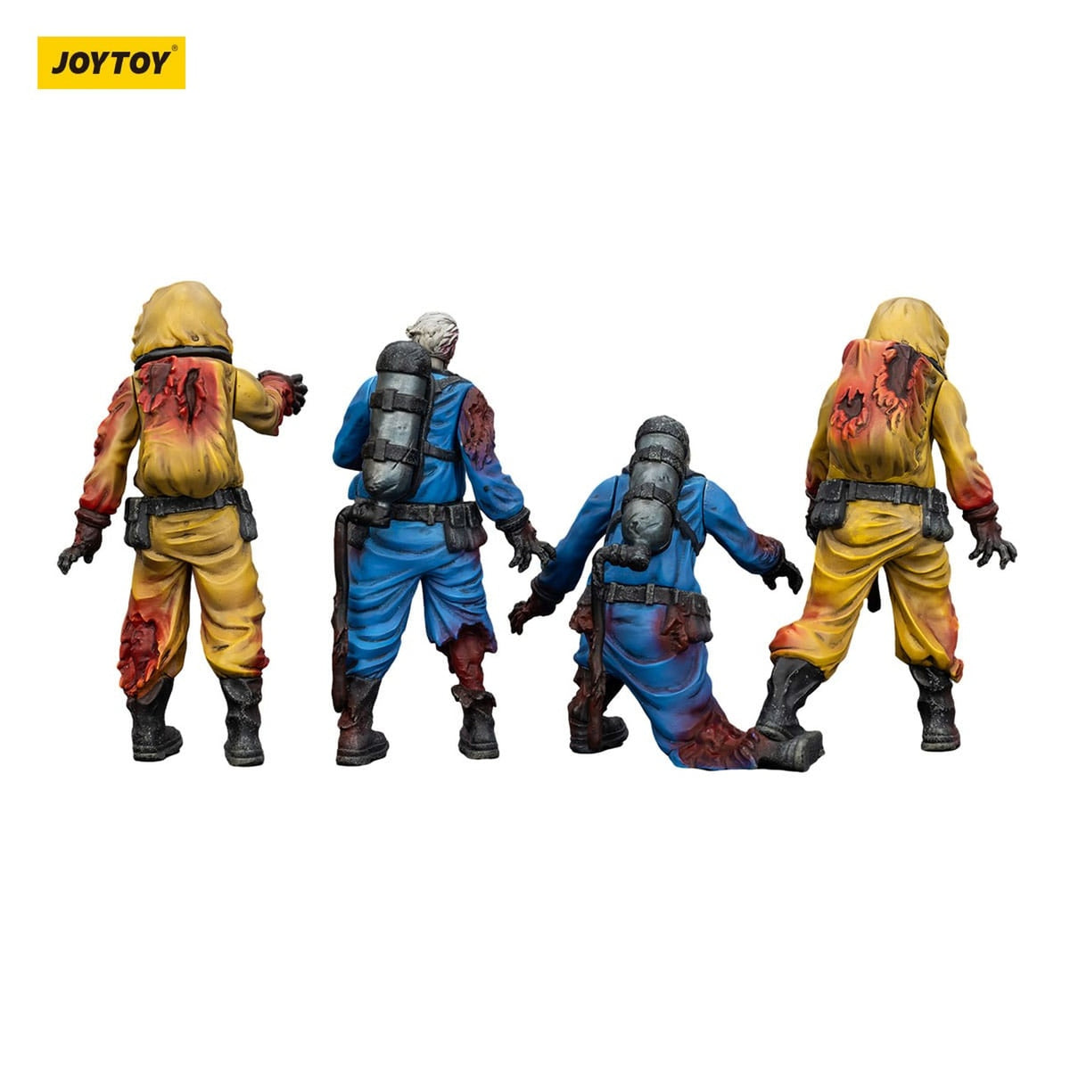 Productafbeelding Zombie Dark Source Actiefiguren 4-Pack Biochemical Lab Team 8 cm