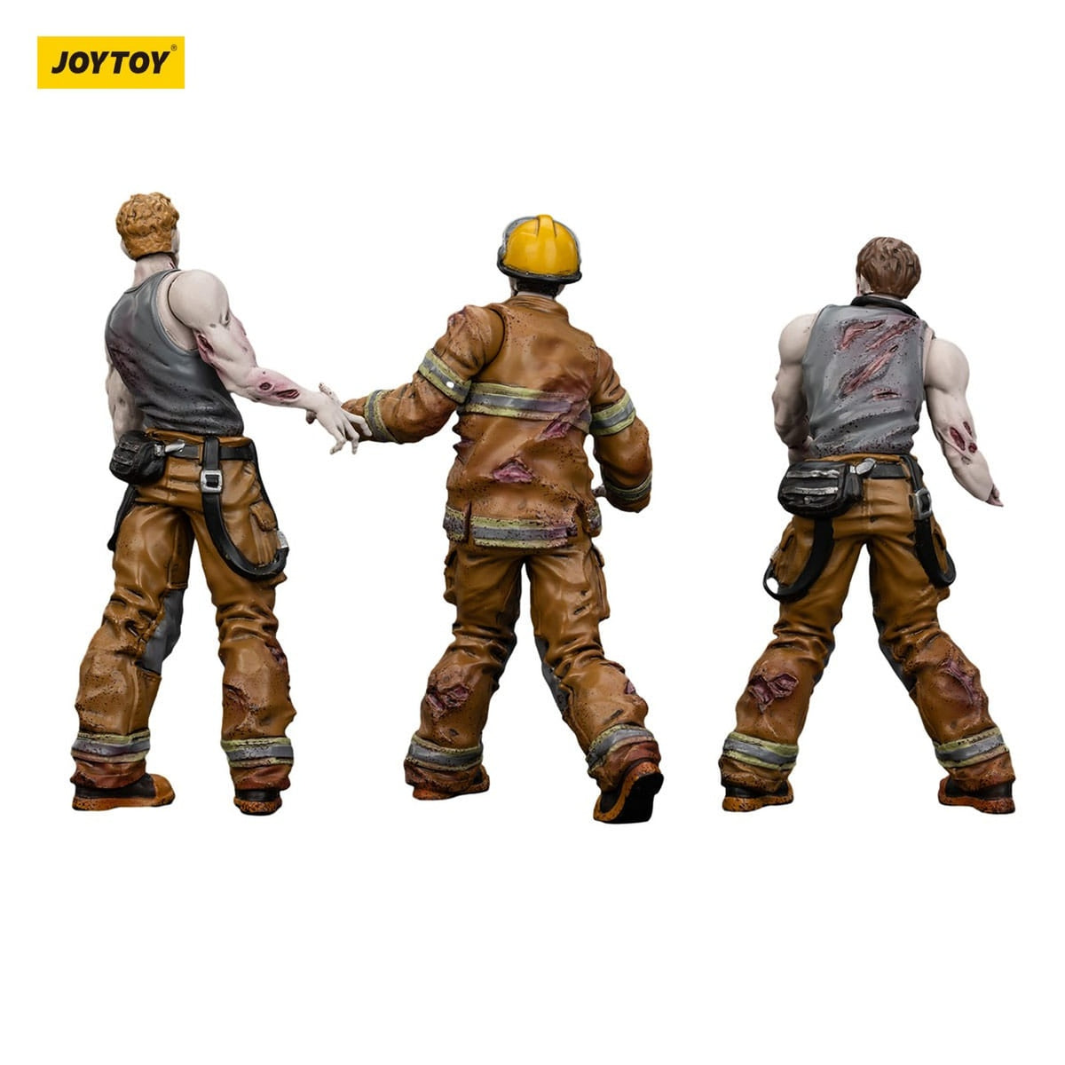 Productafbeelding Zombie Dark Source actiefiguren 3-pack Firefighters 8 cm