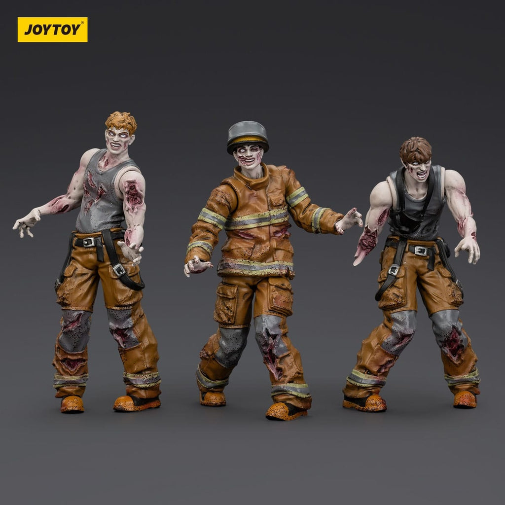 Productafbeelding Zombie Dark Source actiefiguren 3-pack Firefighters 8 cm