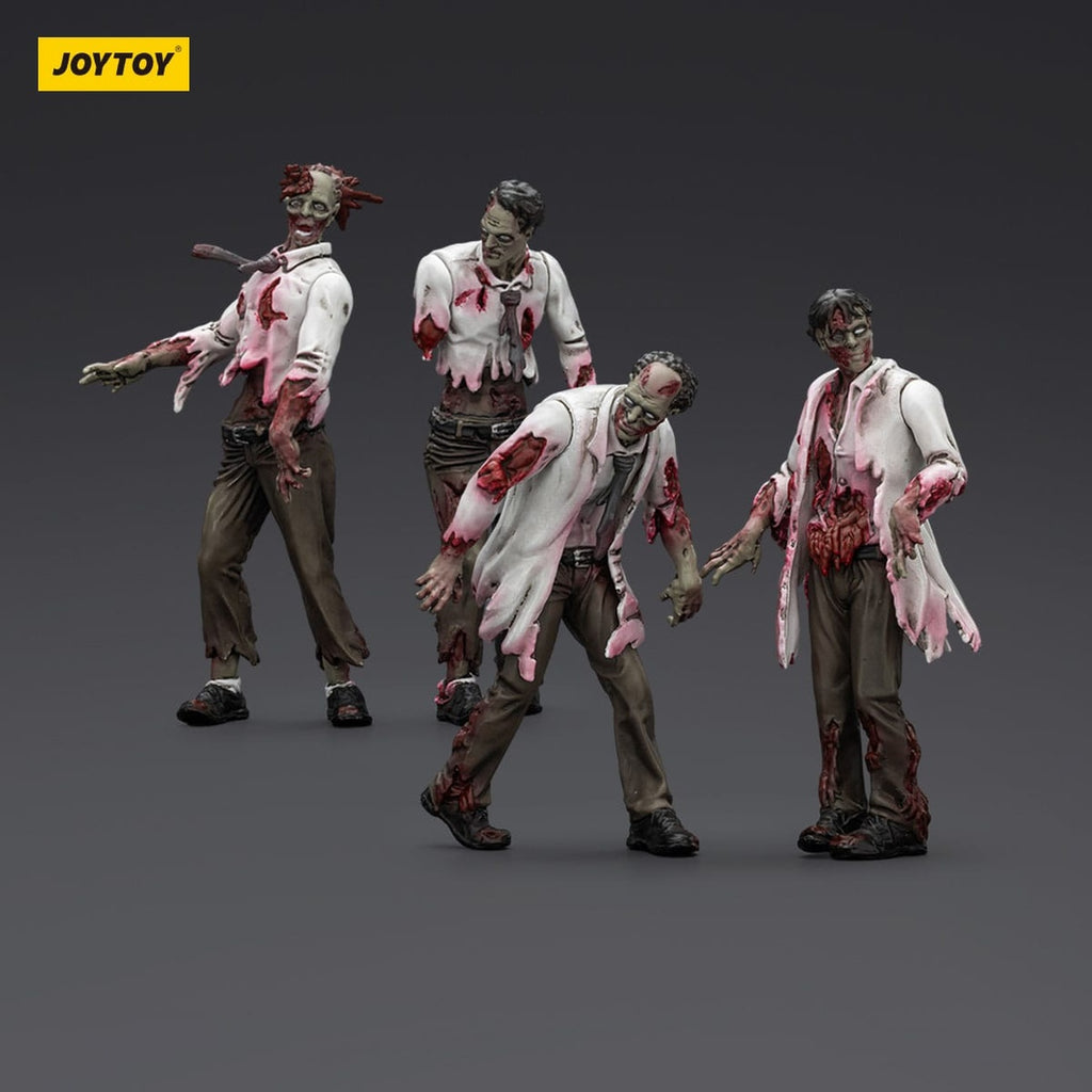 Productafbeelding Zombie Dark Source actiefiguren 4-pack Scientists (Male) 8 cm