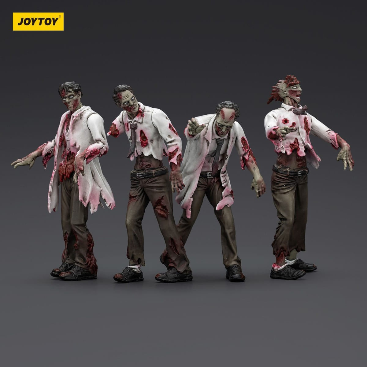 Productafbeelding Zombie Dark Source actiefiguren 4-pack Scientists (Male) 8 cm