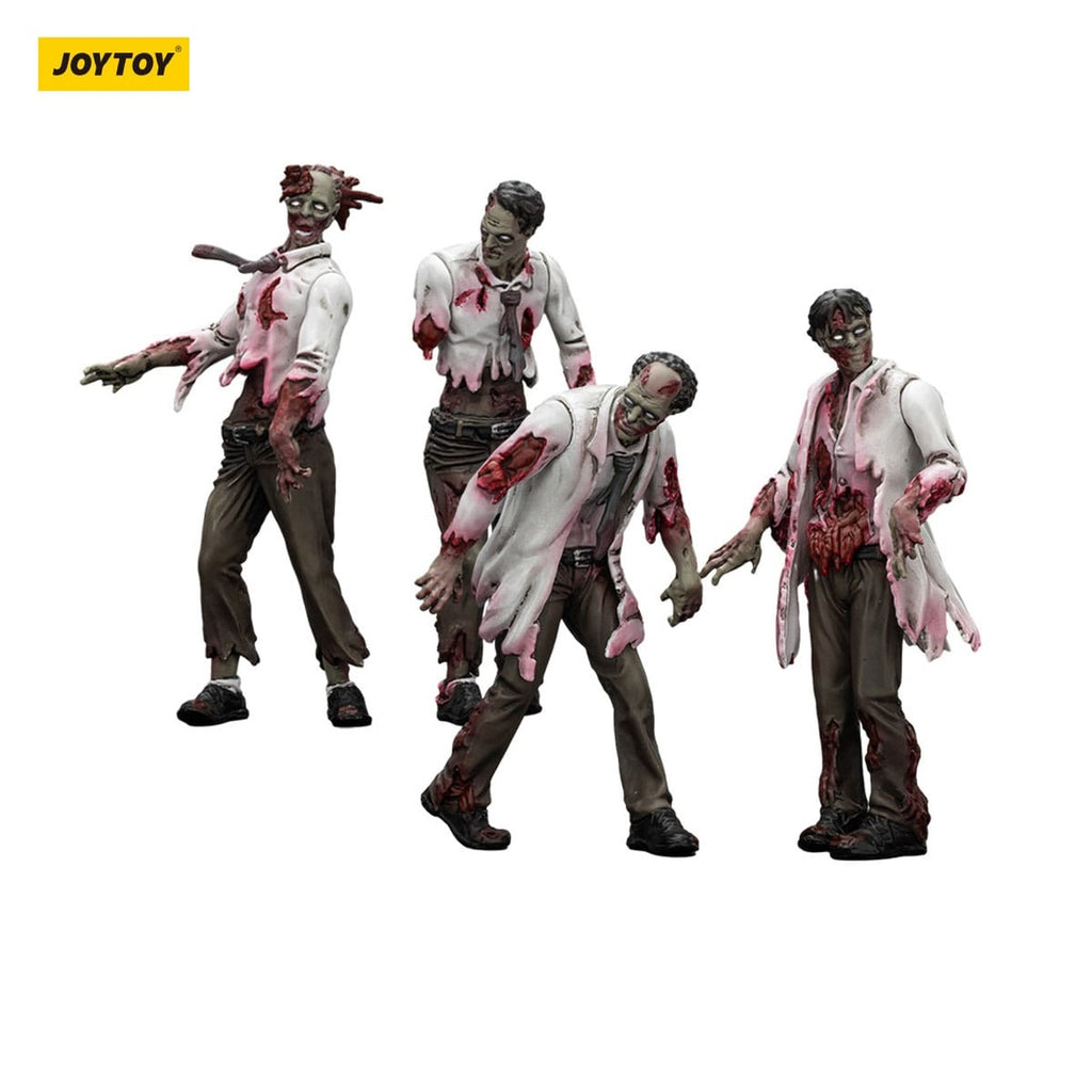 Productafbeelding Zombie Dark Source actiefiguren 4-pack Scientists (Male) 8 cm