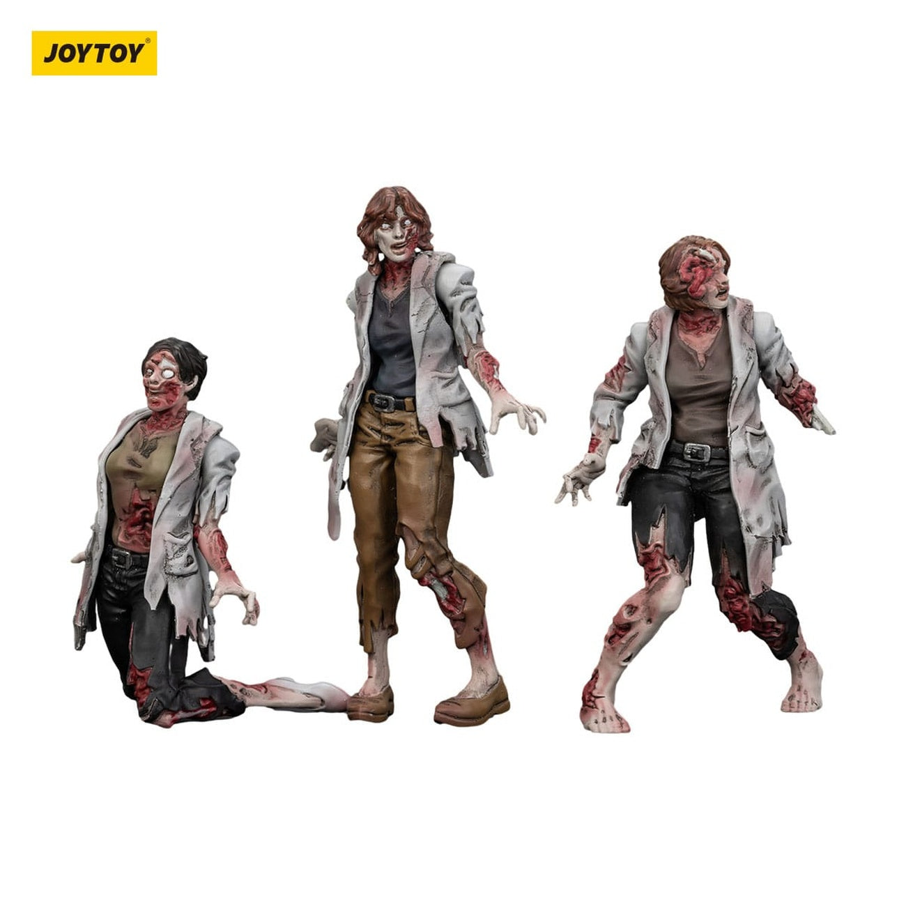 Productafbeelding Zombie Dark Source Actiefiguren 3-pack Scientists (Female) 8 cm