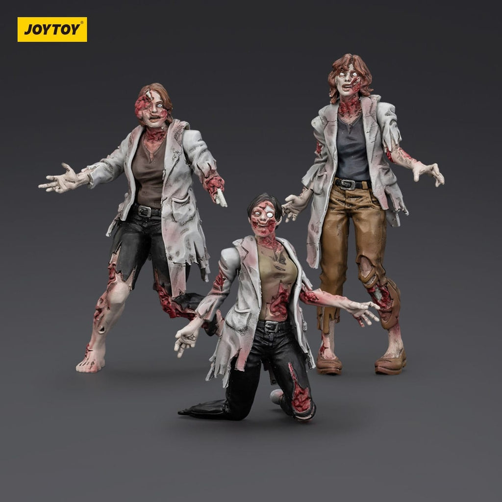 Productafbeelding Zombie Dark Source Actiefiguren 3-pack Scientists (Female) 8 cm