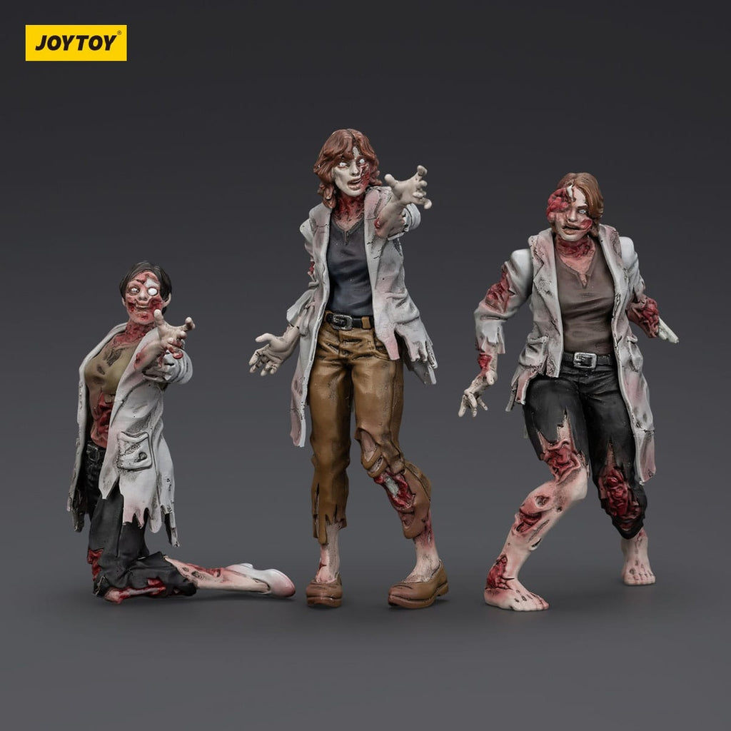 Productafbeelding Zombie Dark Source Actiefiguren 3-pack Scientists (Female) 8 cm