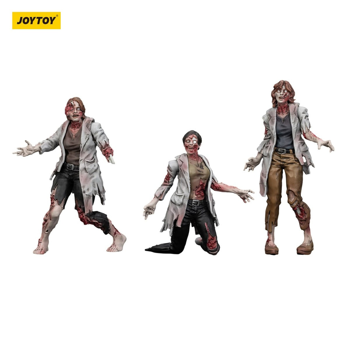 Productafbeelding Zombie Dark Source Actiefiguren 3-pack Scientists (Female) 8 cm