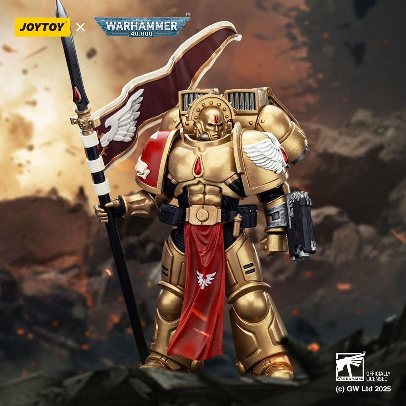 Productafbeelding Warhammer 40,000: Combat Patrol Blood Angels Actiefiguur Sanguinary Guard 3 met Angelus Boltgun en Encarmine Spear 20 cm