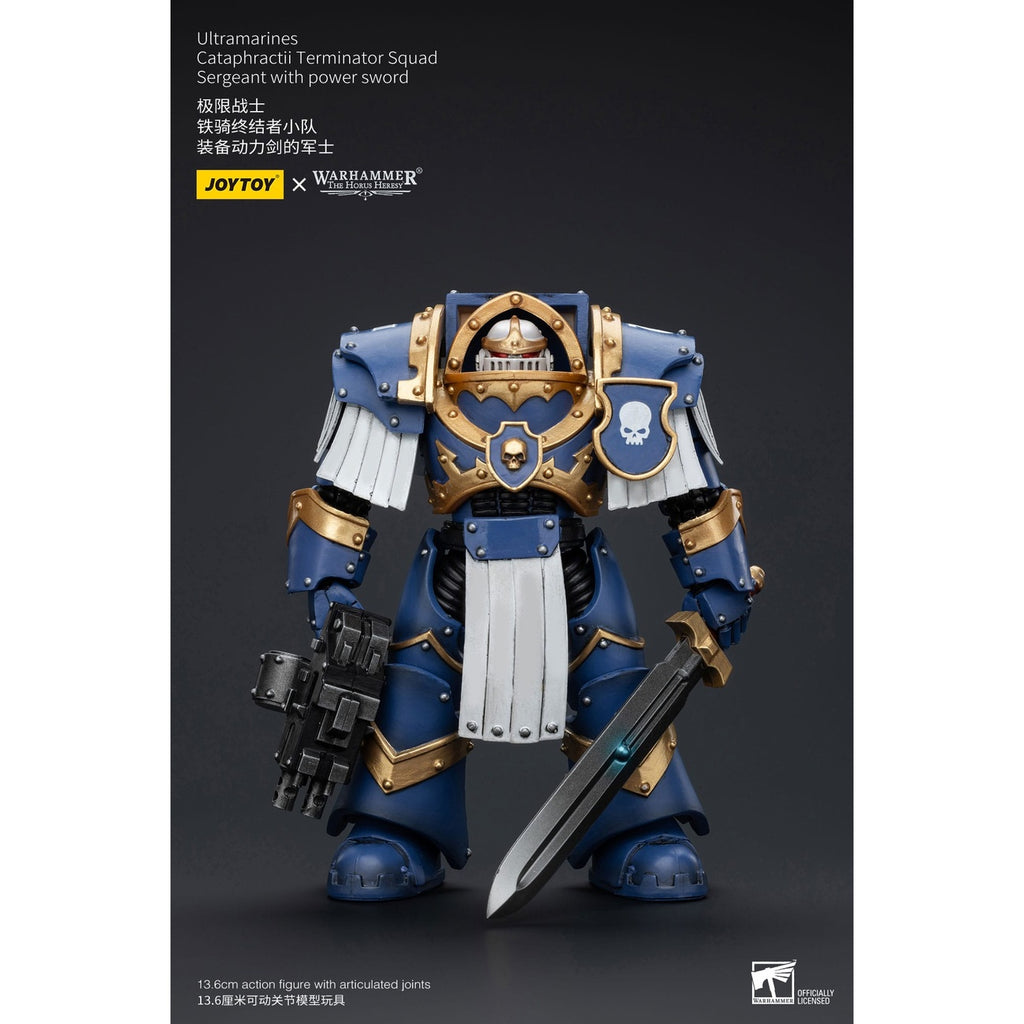 Productafbeelding Warhammer The Horus Heresy Actiefiguur 1/18 Ultramarines Cataphractii Terminator Squad Sergeant with Power Sword 14 cm