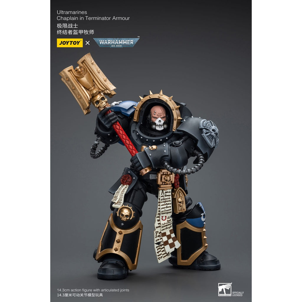 Productafbeelding Warhammer 40k Actiefiguur 1/18 Ultramarines Chaplain in Terminator Armour 12 cm