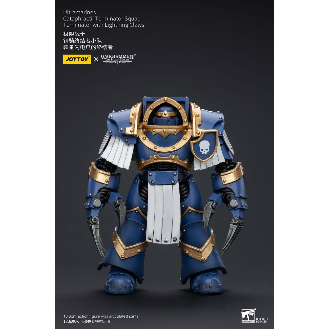 Productafbeelding Warhammer The Horus Heresy actiefiguur 1/18 Ultramarines Cataphractii Terminator Squad Terminator with Lightning Claws 1