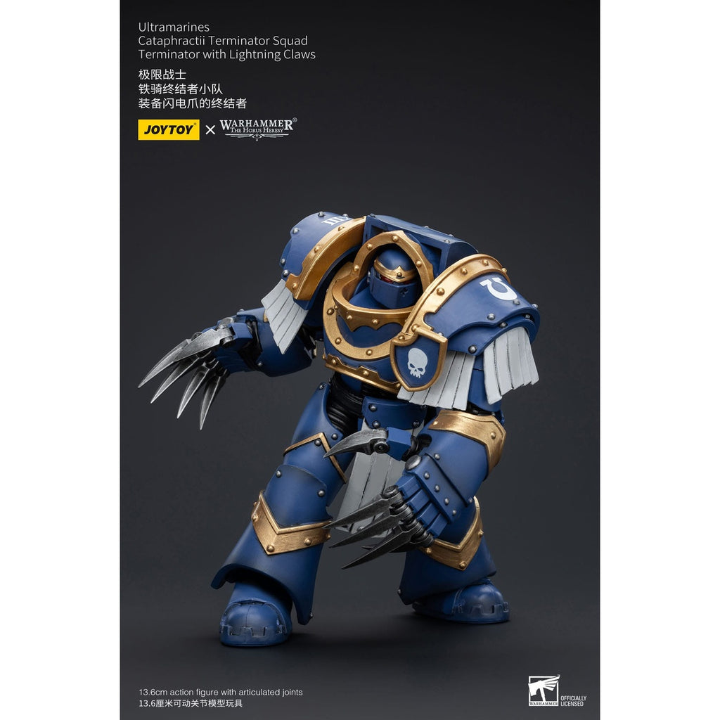 Productafbeelding Warhammer The Horus Heresy actiefiguur 1/18 Ultramarines Cataphractii Terminator Squad Terminator with Lightning Claws 1