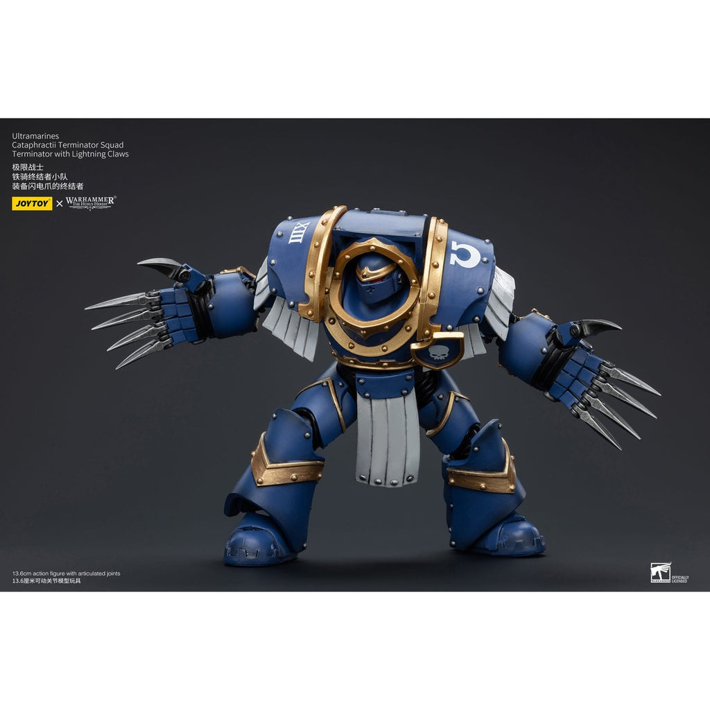 Productafbeelding Warhammer The Horus Heresy actiefiguur 1/18 Ultramarines Cataphractii Terminator Squad Terminator with Lightning Claws 1
