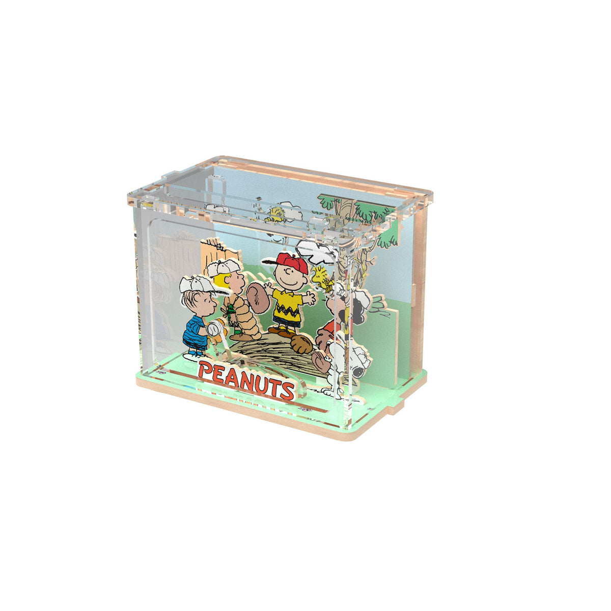 Productafbeelding Peanuts Puremind DIY Bouwset Mini Scene – Baseball Time