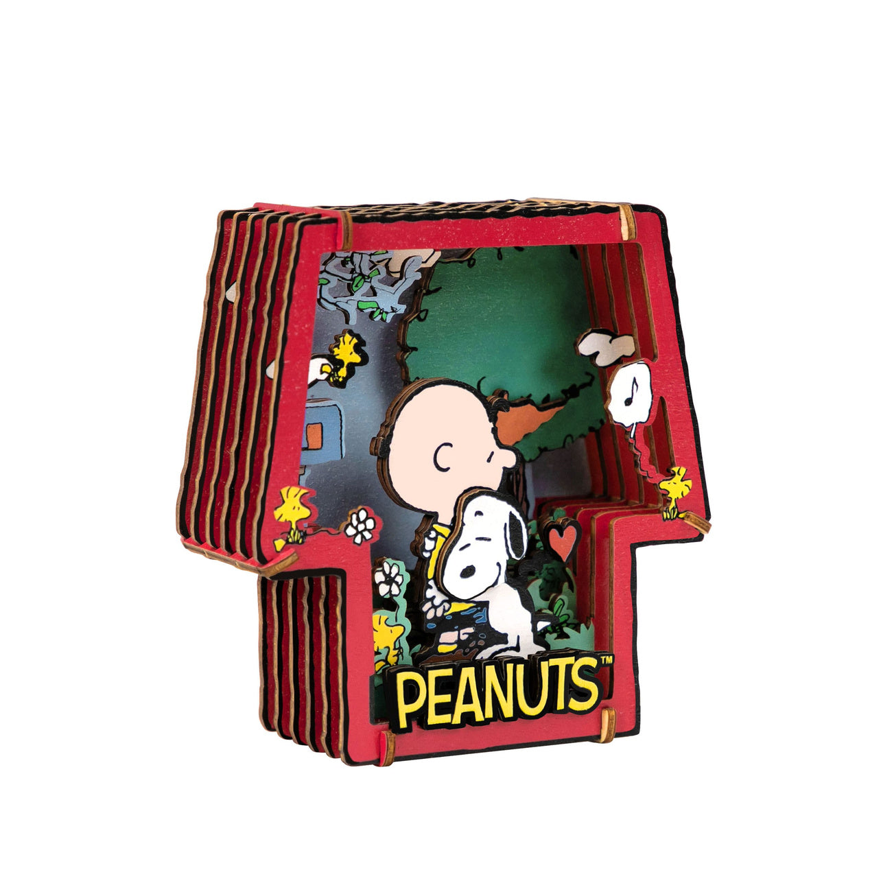 Productafbeelding De Peanuts Puremind Modelbouwset Wooden Theater Healing Hug