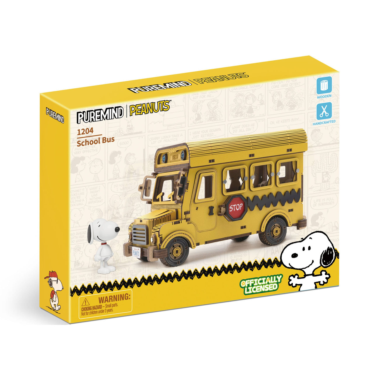 Productafbeelding Peanuts Puremind Bouwset Schoolbus