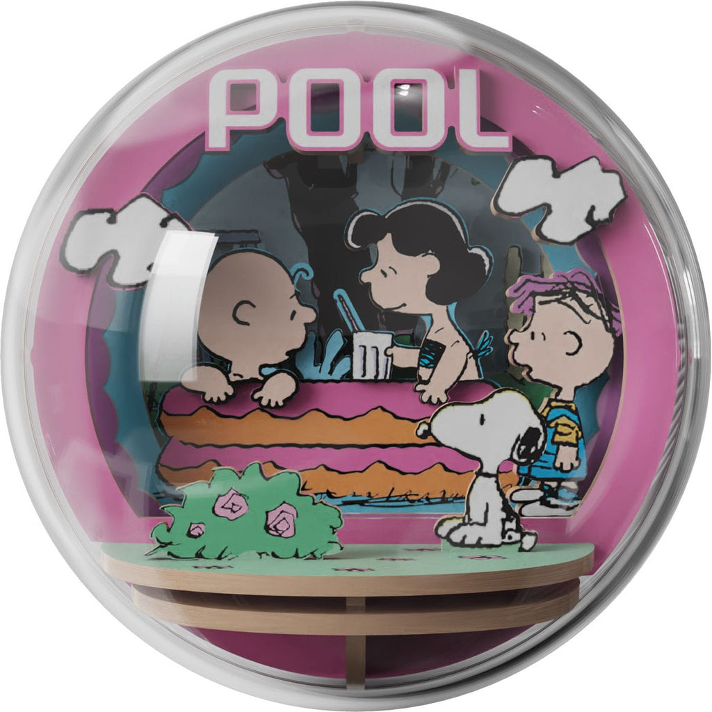 Productafbeelding The Peanuts Puremind Modelbouwset Wooden Theater Globe Cool Pool