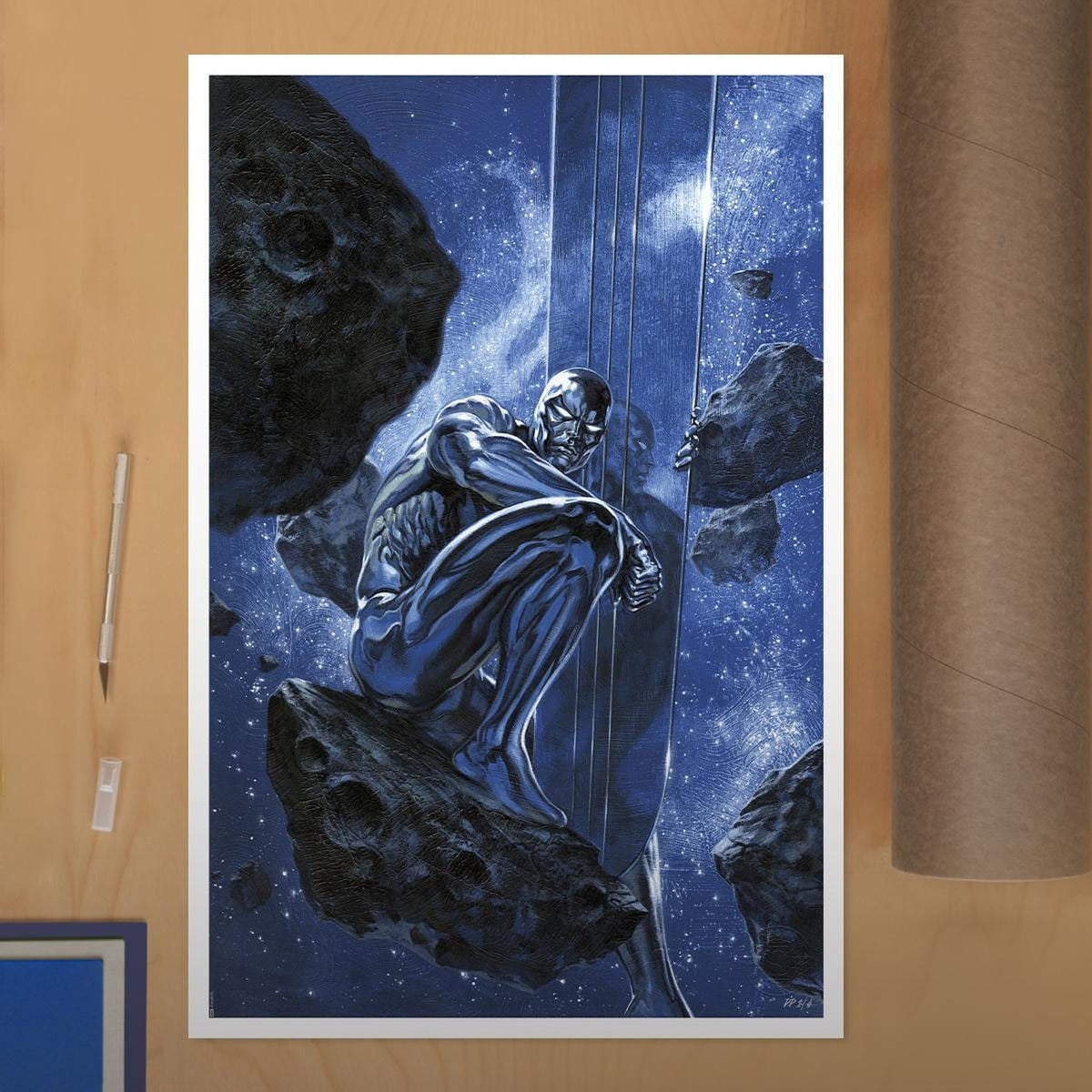 Productafbeelding Marvel kunstdruk Silver Surfer: Ghost Light 61 x 41 cm - oningelijst