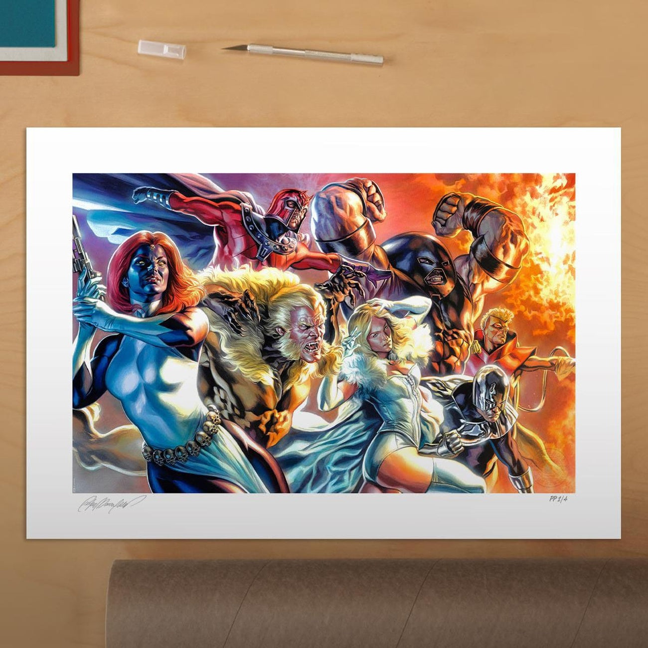 Productafbeelding Marvel X-Men Kunstprint The Brotherhood of Mutants door Felipe Massafera 46 x 66 cm – zonder lijst