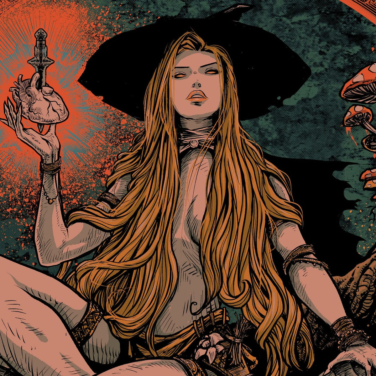 Productafbeelding Sideshow Originals kunstprint The Witch of the Woods 61 x 46 cm – oningelijst
