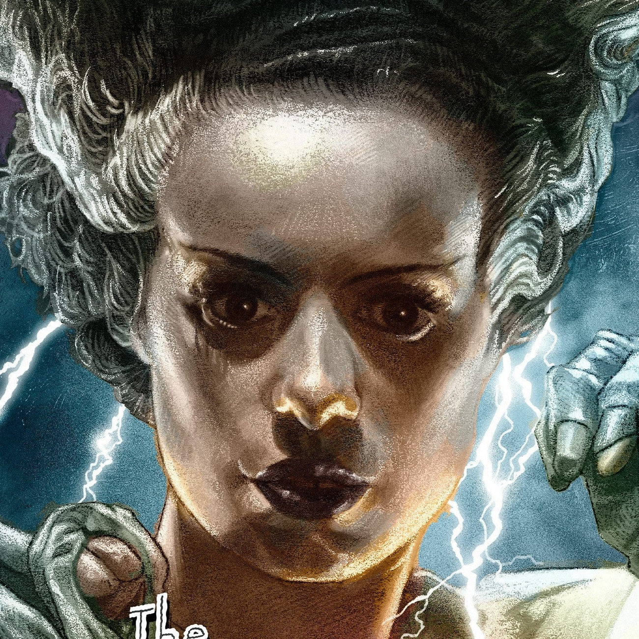 Productafbeelding Frankensteins Bruid Artprint Bride of Frankenstein (Color Variant) door Ruiz Burgos 61 x 46 cm – oningelijst