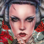 Productafbeelding Frankensteins bruid artprint Bride Afterlife by Brian M. Viveros 61 x 41 cm – oningelijst
