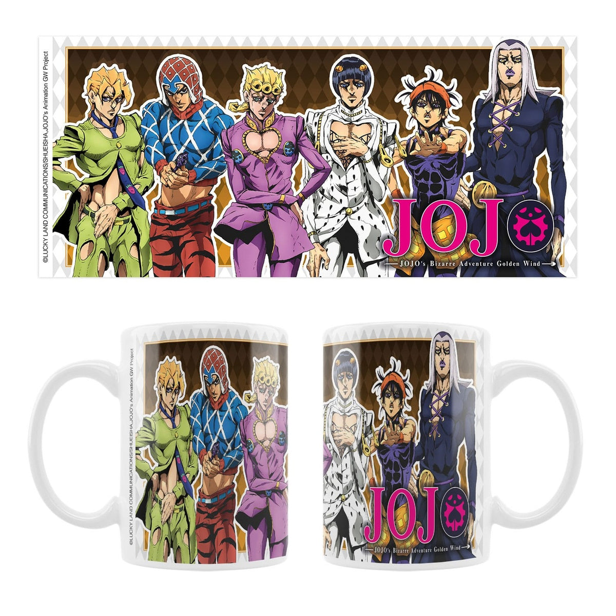 Product image JoJo's Bizarre Adventure Part 5: Golden Wind Ceramic Mug Main Characters