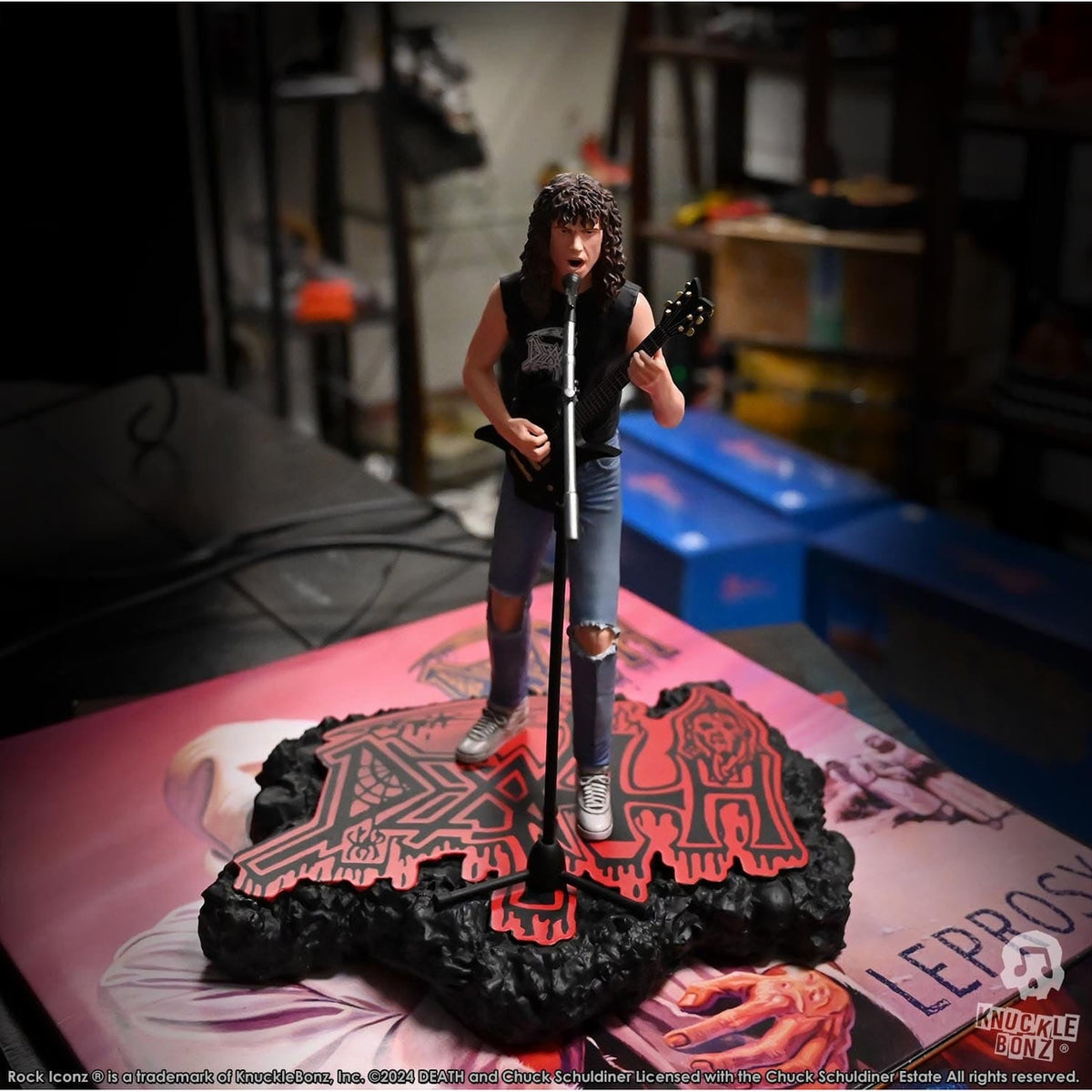 Productafbeelding Death Rock Iconz Statue Chuck Schuldiner II 22 cm
