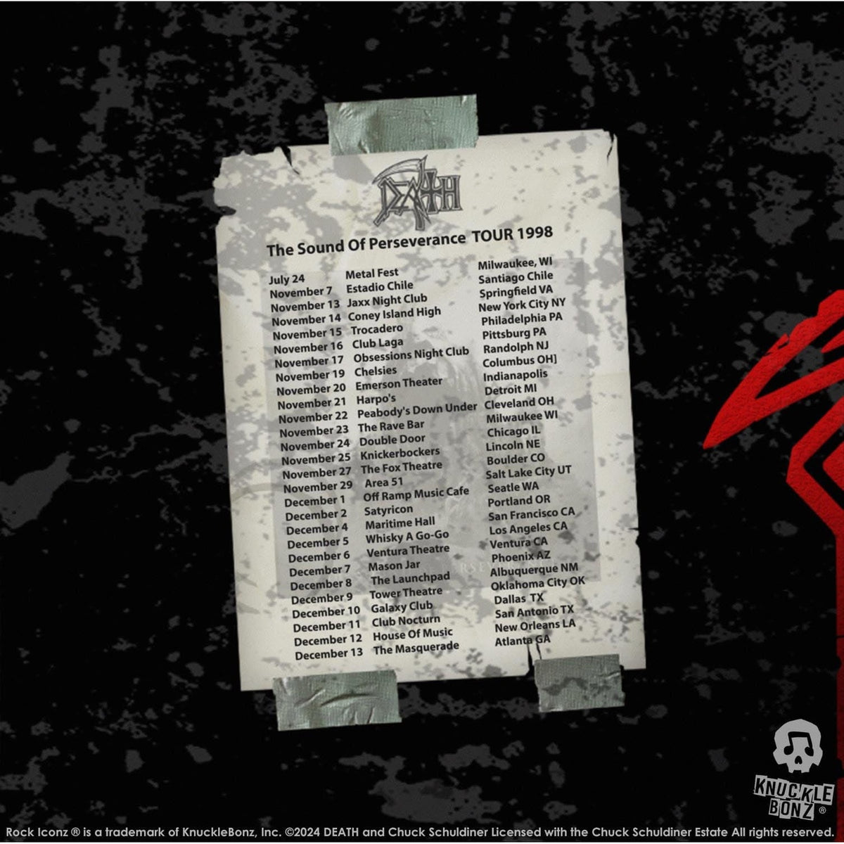 Productafbeelding Death Rock Ikonz On Tour Road Case Beeld & Stage-achtergrond Set The Sound of Perseverance Tour 1998