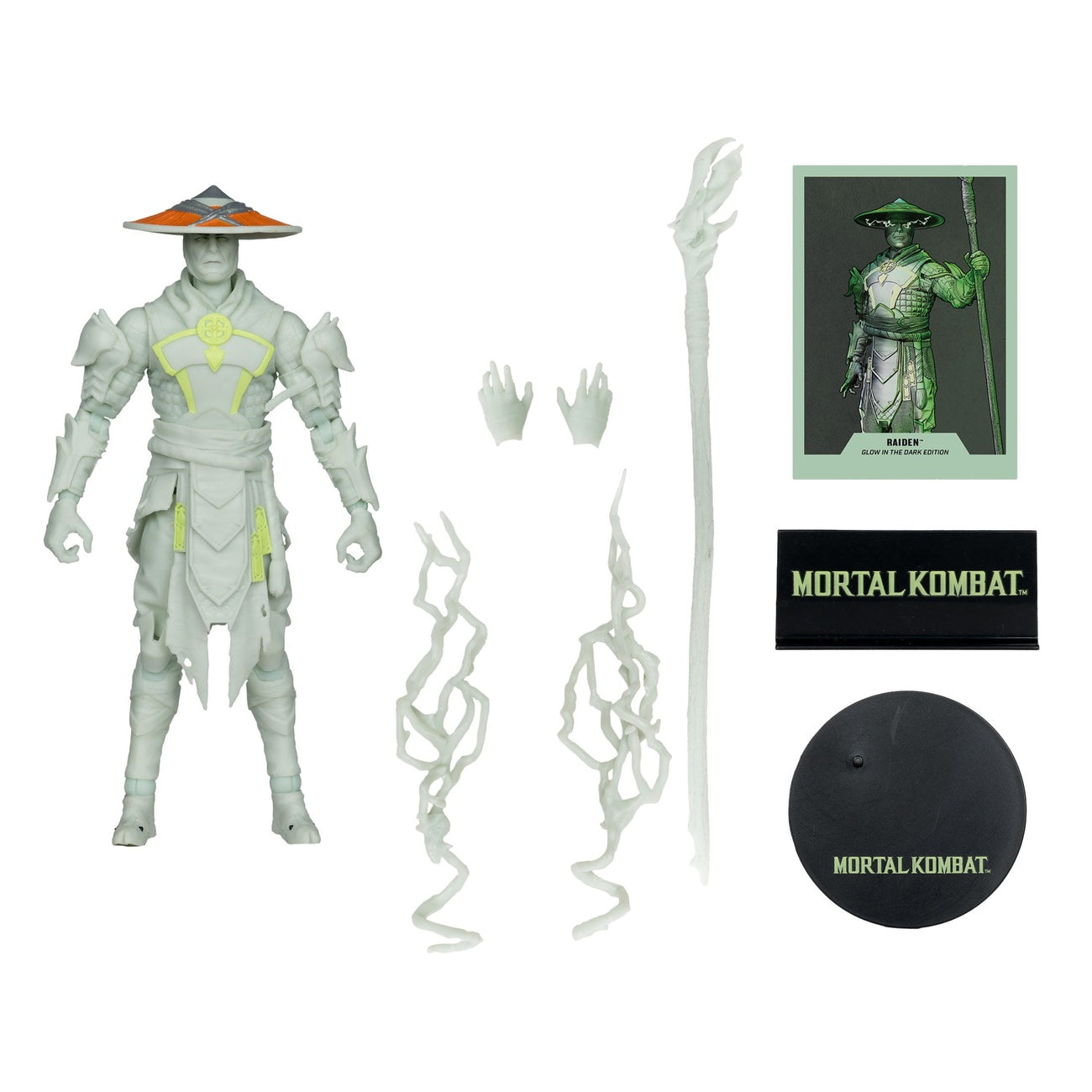 Productafbeelding Mortal Kombat Actiefiguur Glow in the Dark Edition Raiden (Gold Label) 18 cm