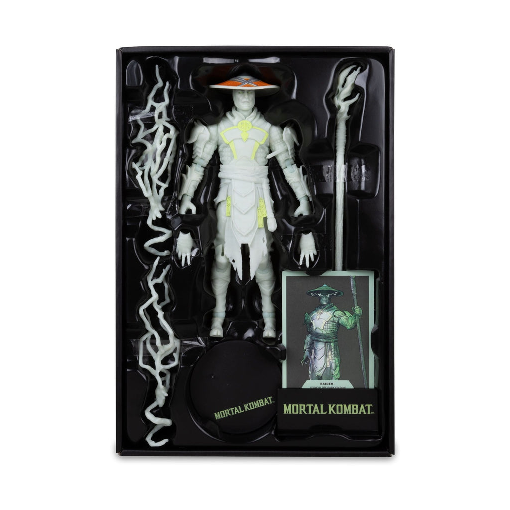 Productafbeelding Mortal Kombat Actiefiguur Glow in the Dark Edition Raiden (Gold Label) 18 cm