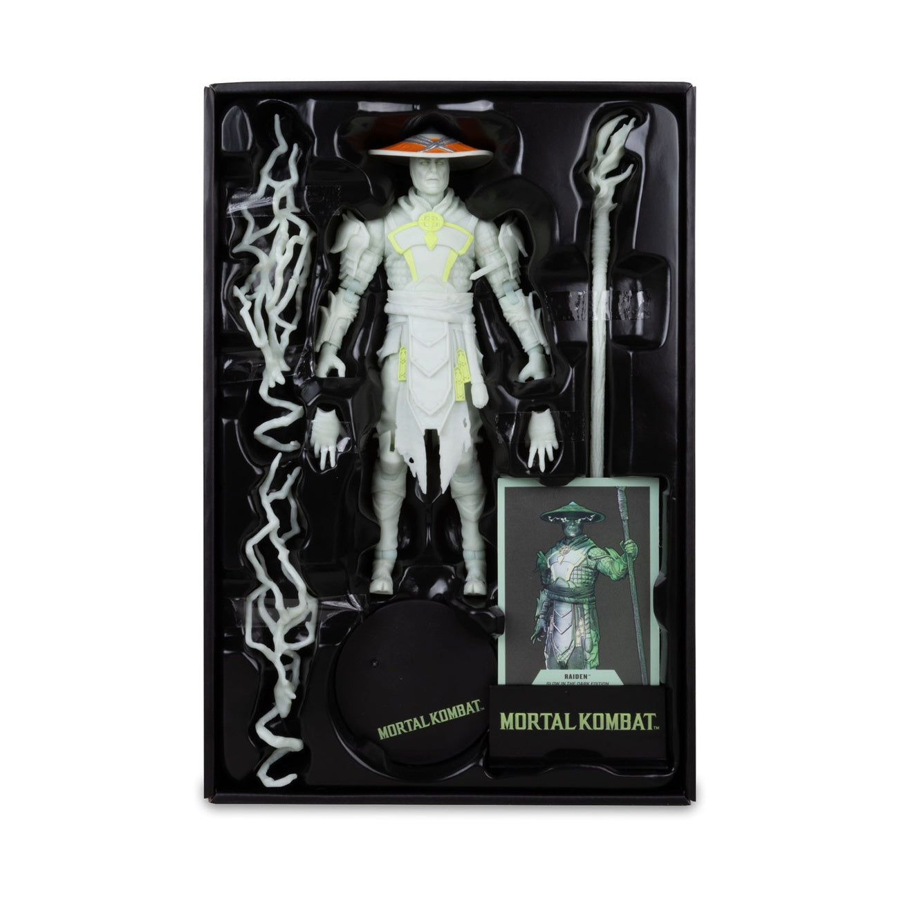 Productafbeelding Mortal Kombat Actiefiguur Glow in the Dark Edition Raiden (Gold Label) 18 cm