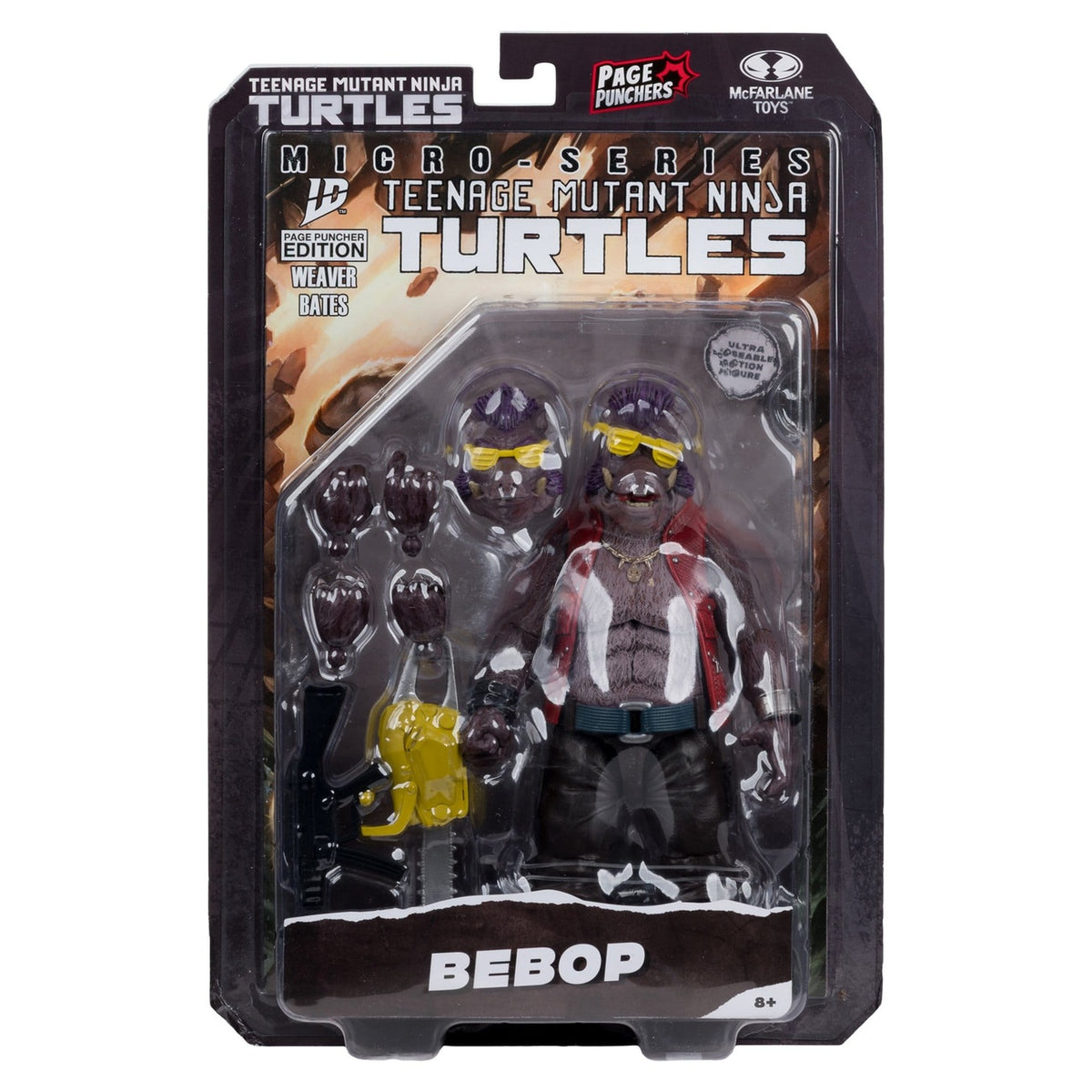 Productafbeelding Teenage Mutant Ninja Turtles Page Punchers actiefiguur Bebop 16 cm