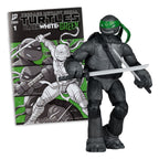 Productafbeelding Teenage Mutant Ninja Turtles Page Punchers actiefiguur Leonardo (Black White & Green) (Red Platinum Edition) 13 cm