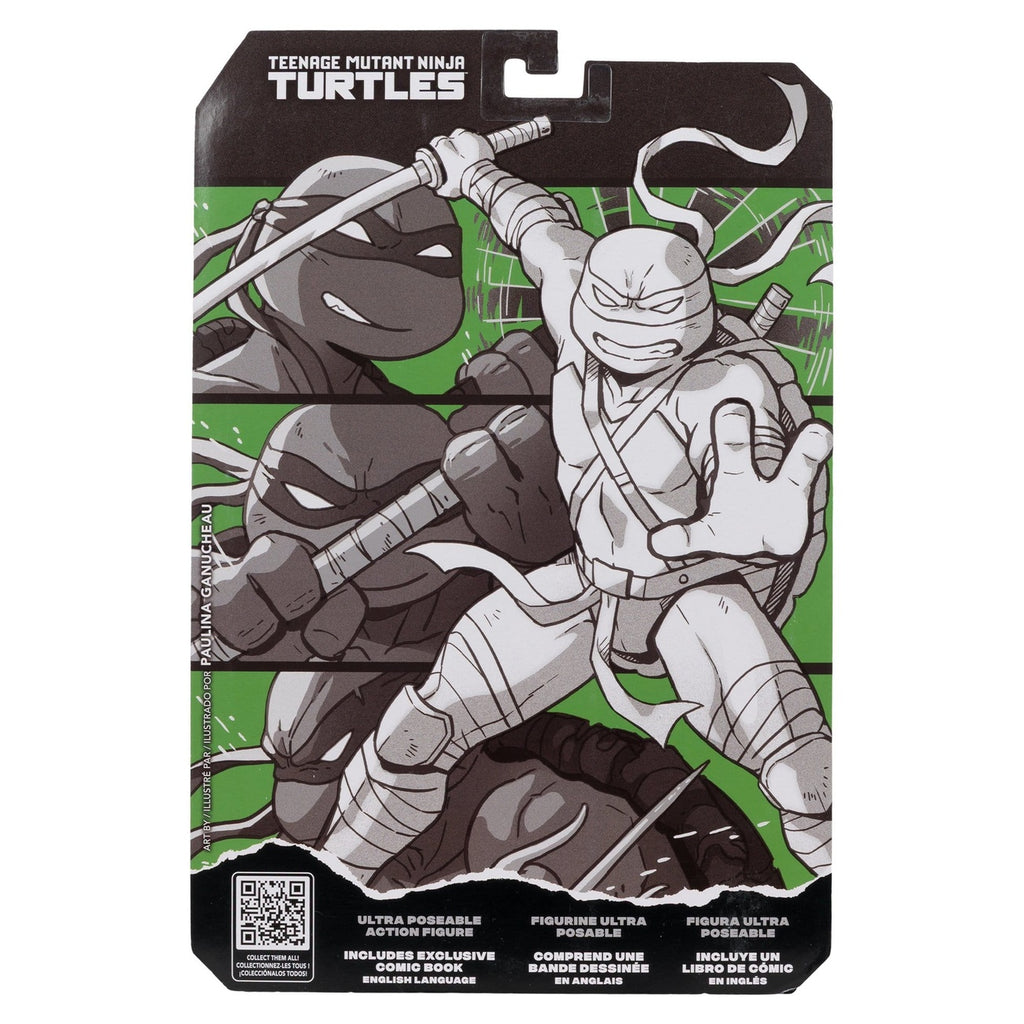 Productafbeelding Teenage Mutant Ninja Turtles Page Punchers actiefiguur Leonardo (Black White & Green) (Red Platinum Edition) 13 cm